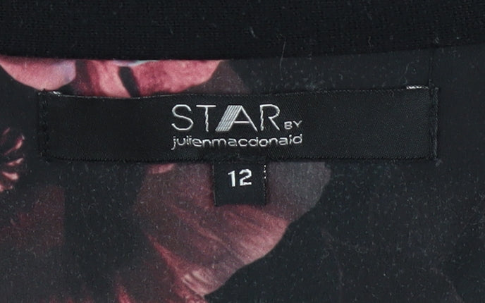 Star by Julien Macdonald Women's Black Floral Zip Cardigan Size 12