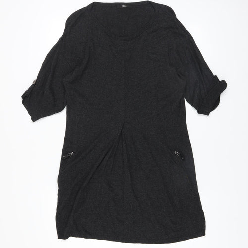 Marks and Spencer Women’s Grey Knit Shift Dress Size 8