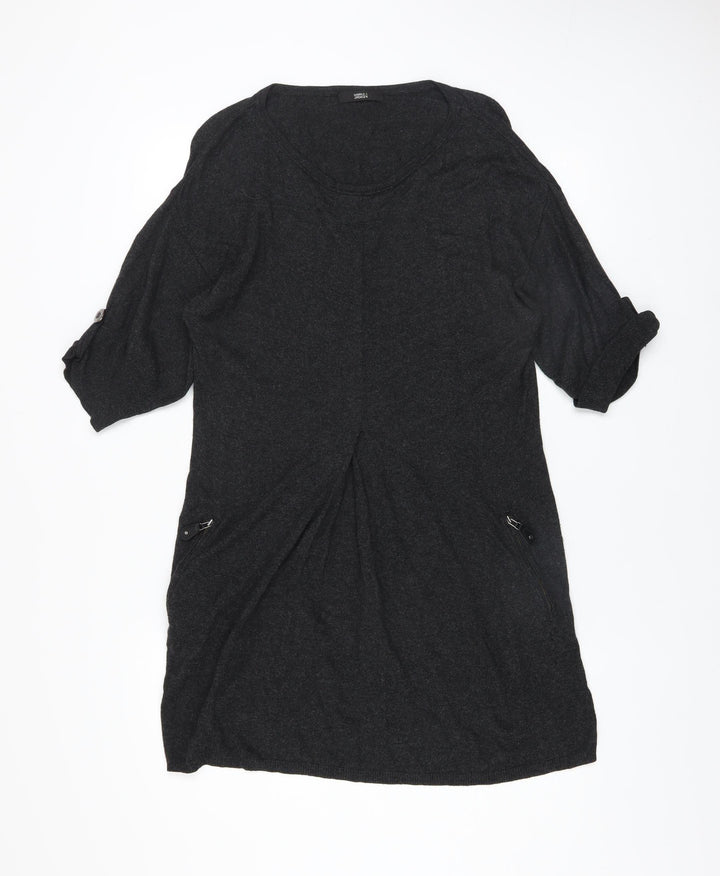 Marks and Spencer Women’s Grey Knit Shift Dress Size 8