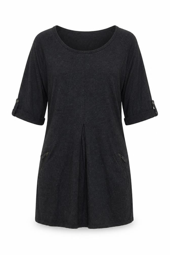 Front view of Marks & Spencer Women’s Grey Knit Shift Dress, size UK 8