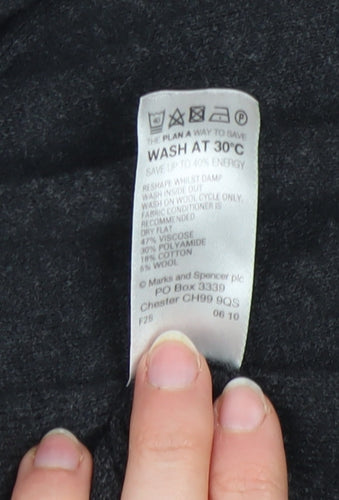 Marks and Spencer Women’s Grey Knit Shift Dress Size 8