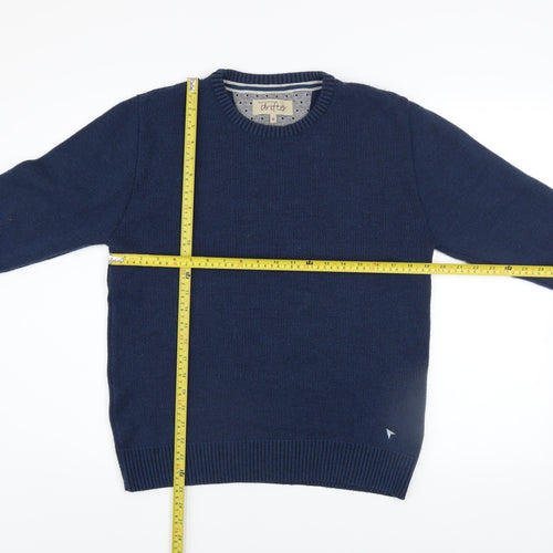 Daniel Grahame Drifter Men's Blue M Crew Neck Wool Blend Jumper