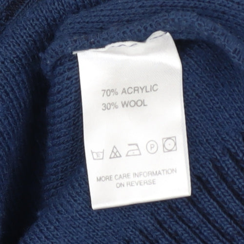 Daniel Grahame Drifter Men's Blue M Crew Neck Wool Blend Jumper