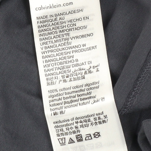 Calvin Klein Jeans Women's Black XS Cropped Cotton T-Shirt