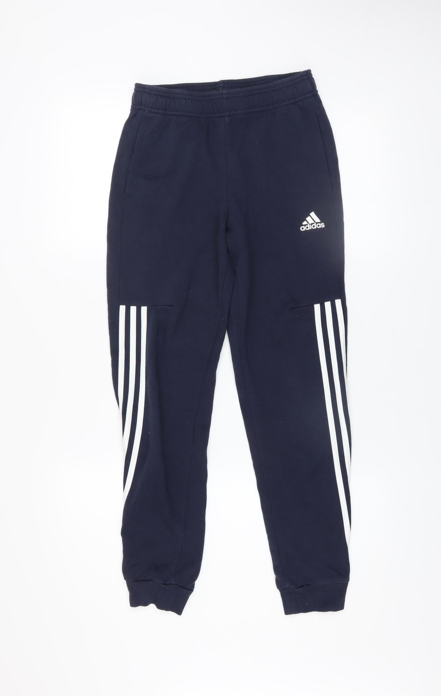 Adidas Boys Blue 11-12 Years Jogger Activewear Trousers with Side Stripes