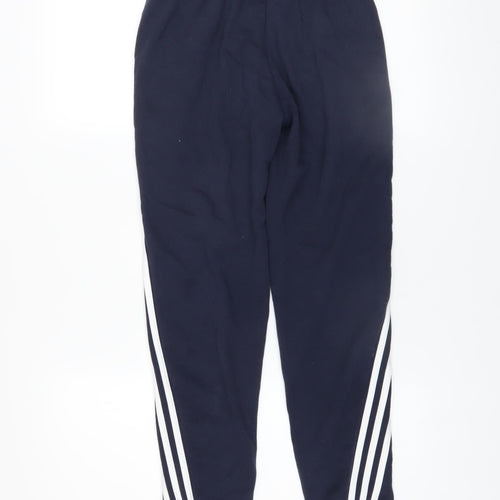 Adidas Boys Blue 11-12 Years Jogger Activewear Trousers with Side Stripes