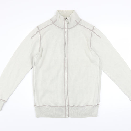 Next Men's Beige Cotton Full Zip Basic Jacket Size Small