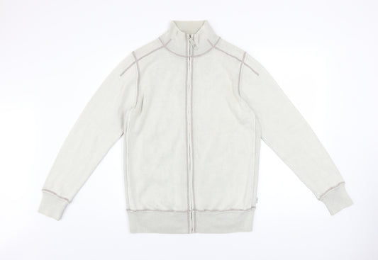 Next Men's Beige Cotton Full Zip Basic Jacket Size Small