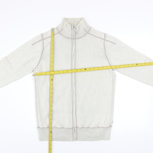 Next Men's Beige Cotton Full Zip Basic Jacket Size Small