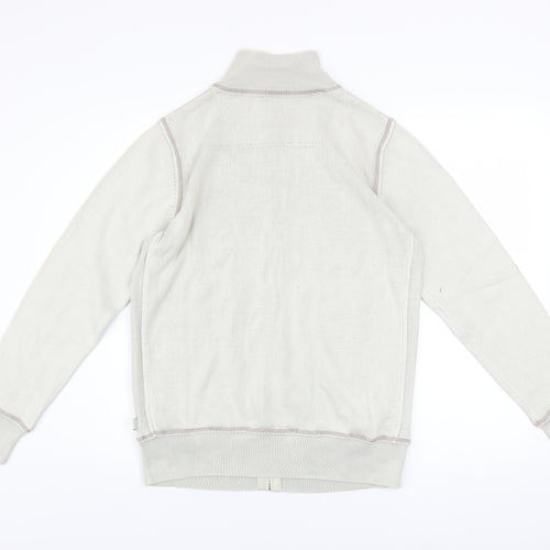Next Men's Beige Cotton Full Zip Basic Jacket Size Small