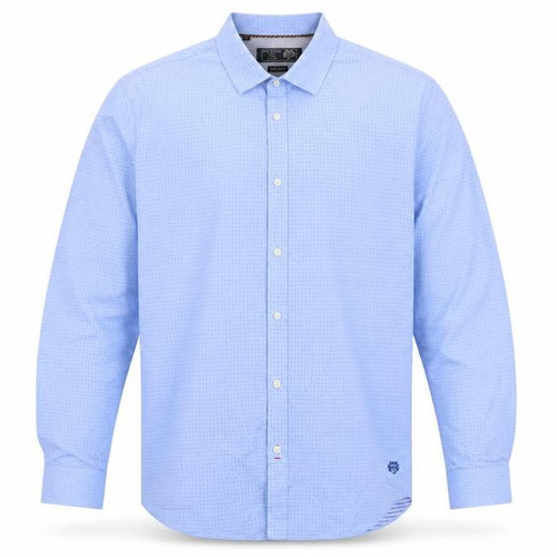 Paul Costelloe Living Men's Blue Cotton Long Sleeve Regular Fit Shirt XL