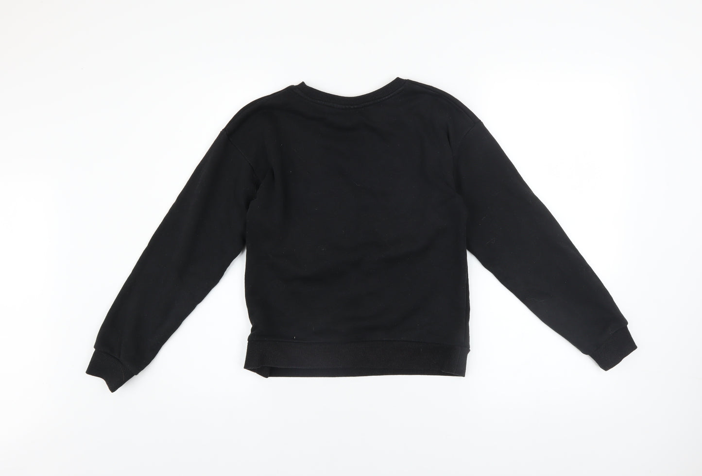 Wednesday Addams Girls Black Pullover Sweatshirt 10-11 Years Graphic Print