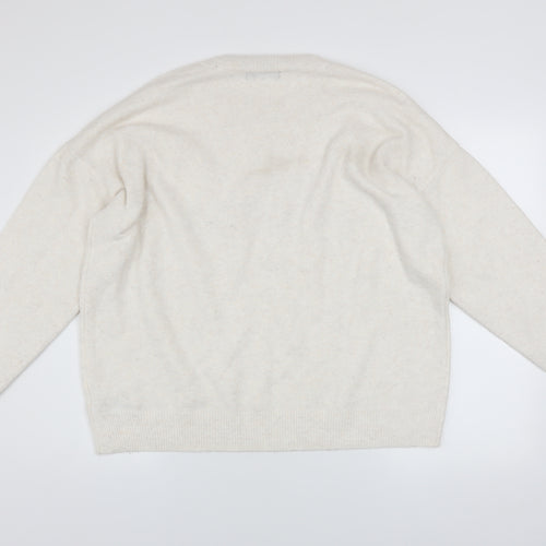 Marks and Spencer Women’s Ivory Sequin ‘Wish’ Pullover Jumper XL