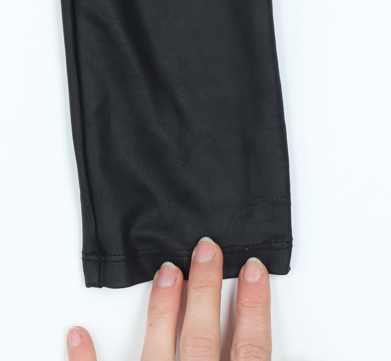 New Look Womens Black Faux Leather High Waist Ankle Leggings Size 6