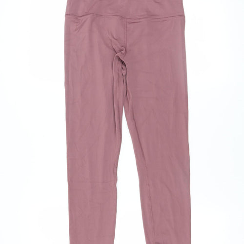 Lefties Women Pink Ankle Leggings Size 12 Slim Fit Stretch