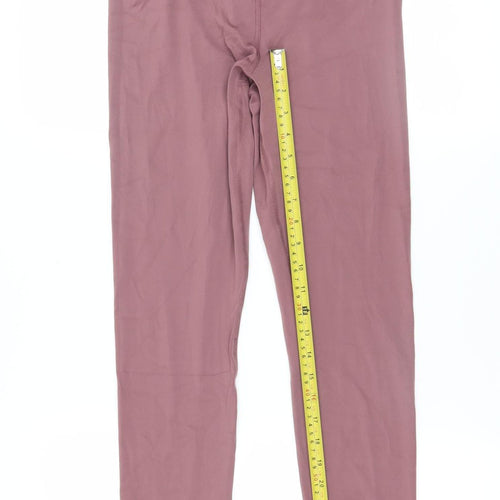 Lefties Women Pink Ankle Leggings Size 12 Slim Fit Stretch