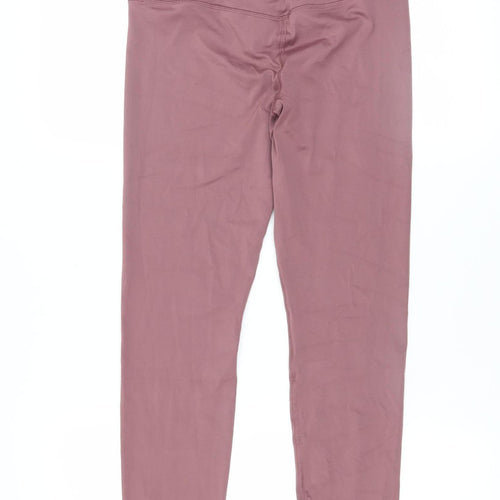 Lefties Women Pink Ankle Leggings Size 12 Slim Fit Stretch