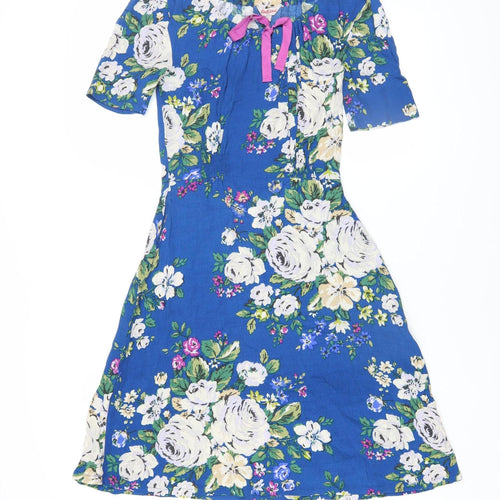 Cath Kidston Women's Blue Floral Fit & Flare Dress Size 6