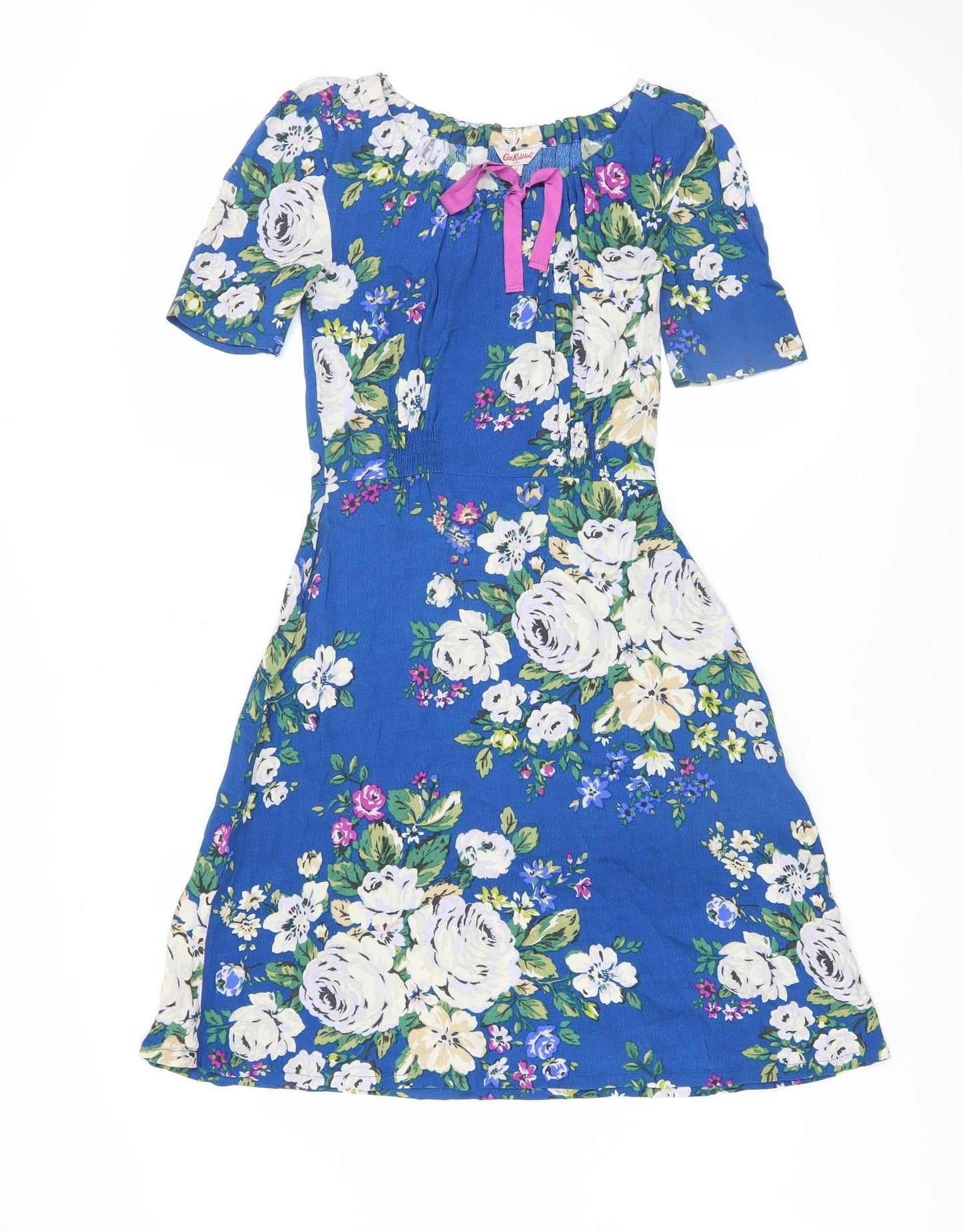 Cath Kidston Women's Blue Floral Fit & Flare Dress Size 6