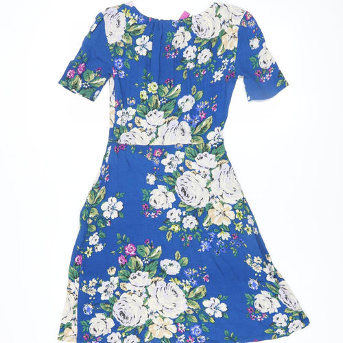 Cath Kidston Women's Blue Floral Fit & Flare Dress Size 6