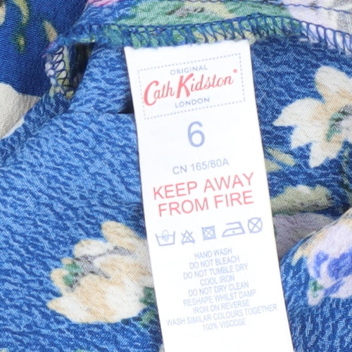 Cath Kidston Women's Blue Floral Fit & Flare Dress Size 6