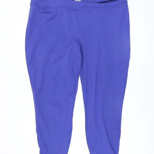 Dunnes Stores Womens Blue XXL Capri Leggings Stretch Activewear