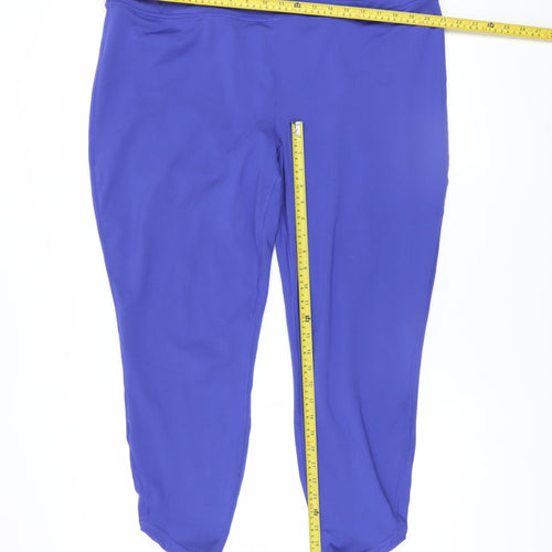 Dunnes Stores Womens Blue XXL Capri Leggings Stretch Activewear