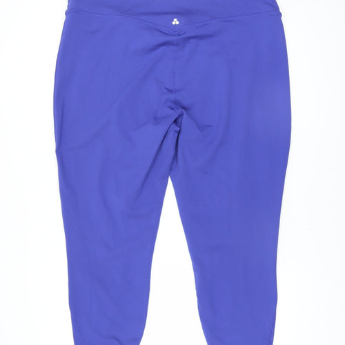 Dunnes Stores Womens Blue XXL Capri Leggings Stretch Activewear