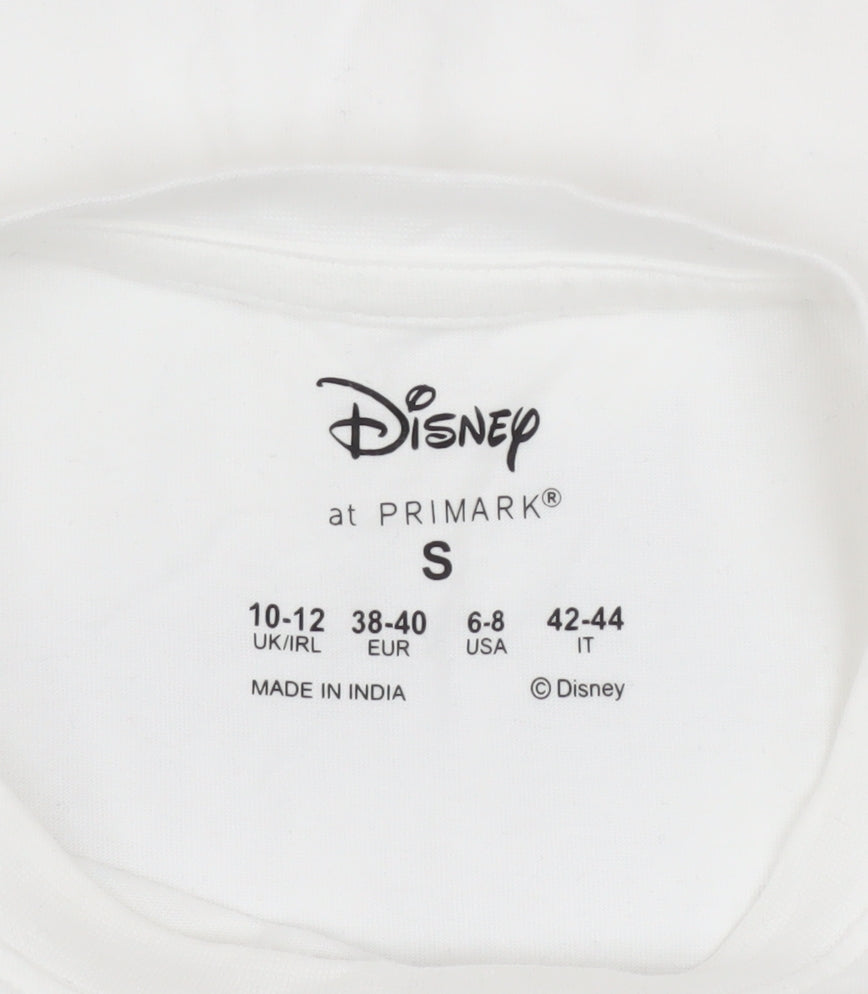 Disney at Primark Women's White Jack Skellington Graphic T-Shirt Size S
