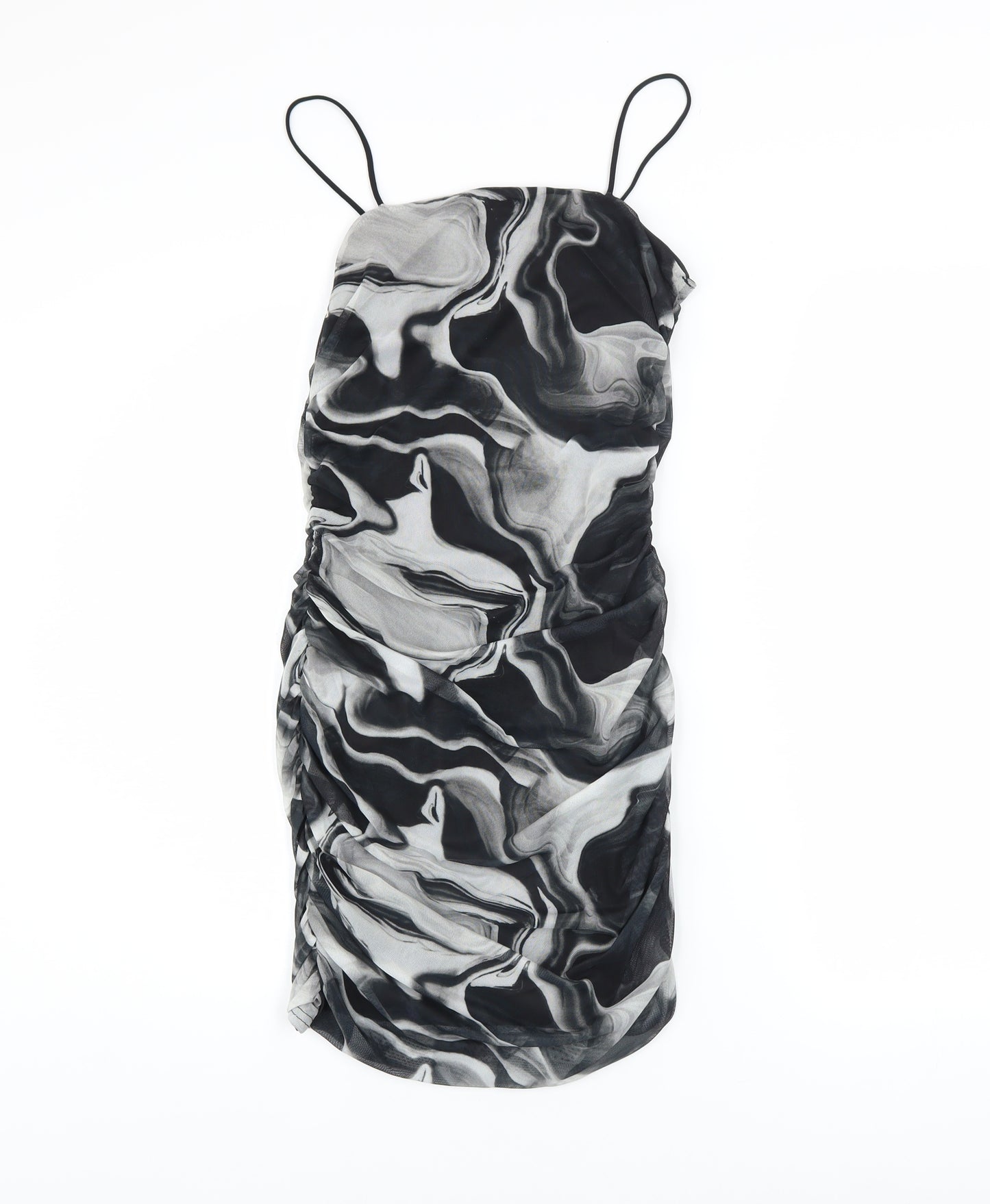 Pink Vanilla Women’s Black Marble Print Bodycon Dress Size 8