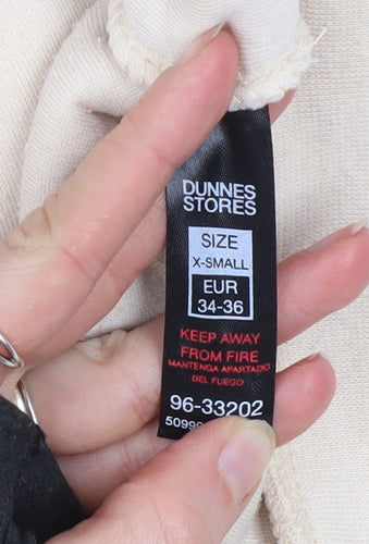 Dunnes Stores Women Ivory 1/2 Zip Fleece Pullover Sweatshirt XS