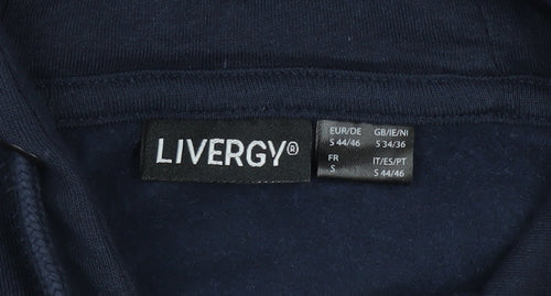 Livergy Mens Blue Christmas Reindeer Pullover Hoodie Size S