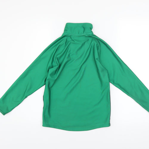 Umbro Boys Green 13-14 Years 1/4 Zip Football Training Sweatshirt