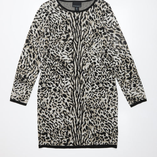 Cynthia Rowley Women's Multicoloured M Animal Print Knit Bodycon Dress