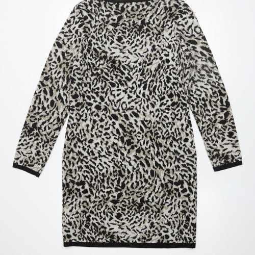 Cynthia Rowley Women's Multicoloured M Animal Print Knit Bodycon Dress