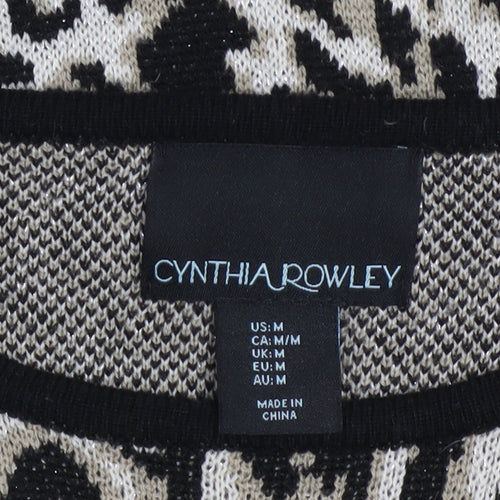Cynthia Rowley Women's Multicoloured M Animal Print Knit Bodycon Dress