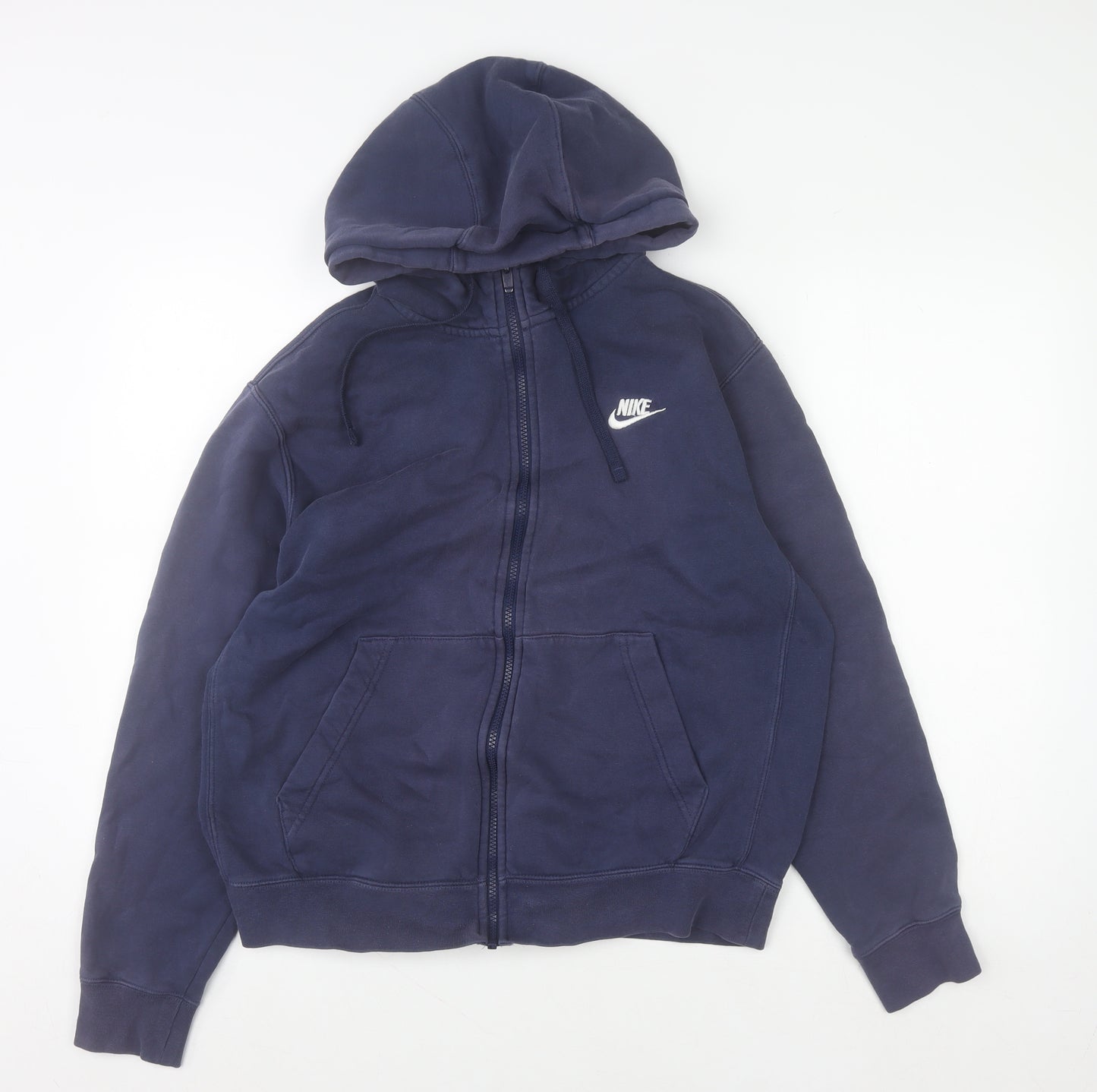 Nike Men's Blue Full Zip Hoodie Size M Fleece Sweatshirt