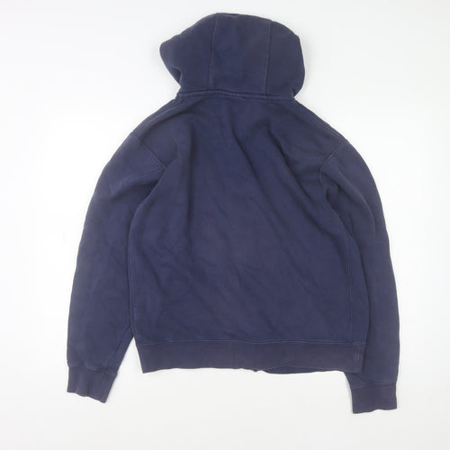 Nike Men's Blue Full Zip Hoodie Size M Fleece Sweatshirt