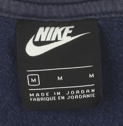 Nike Men's Blue Full Zip Hoodie Size M Fleece Sweatshirt