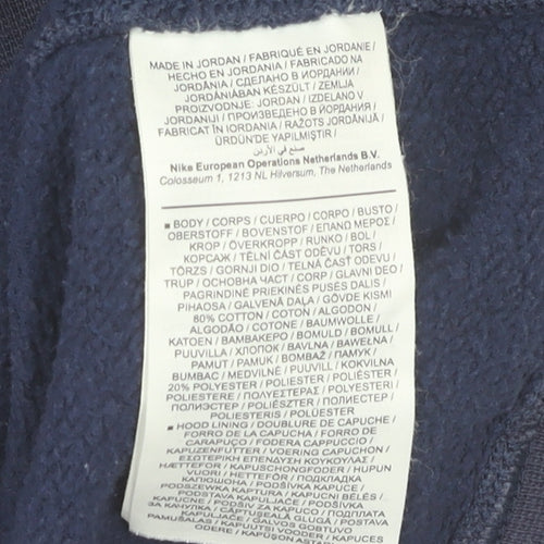 Nike Men's Blue Full Zip Hoodie Size M Fleece Sweatshirt