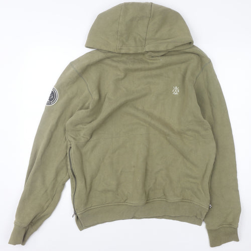 Jog On London Mens Green Pullover Hoodie L Regular Fit Cotton
