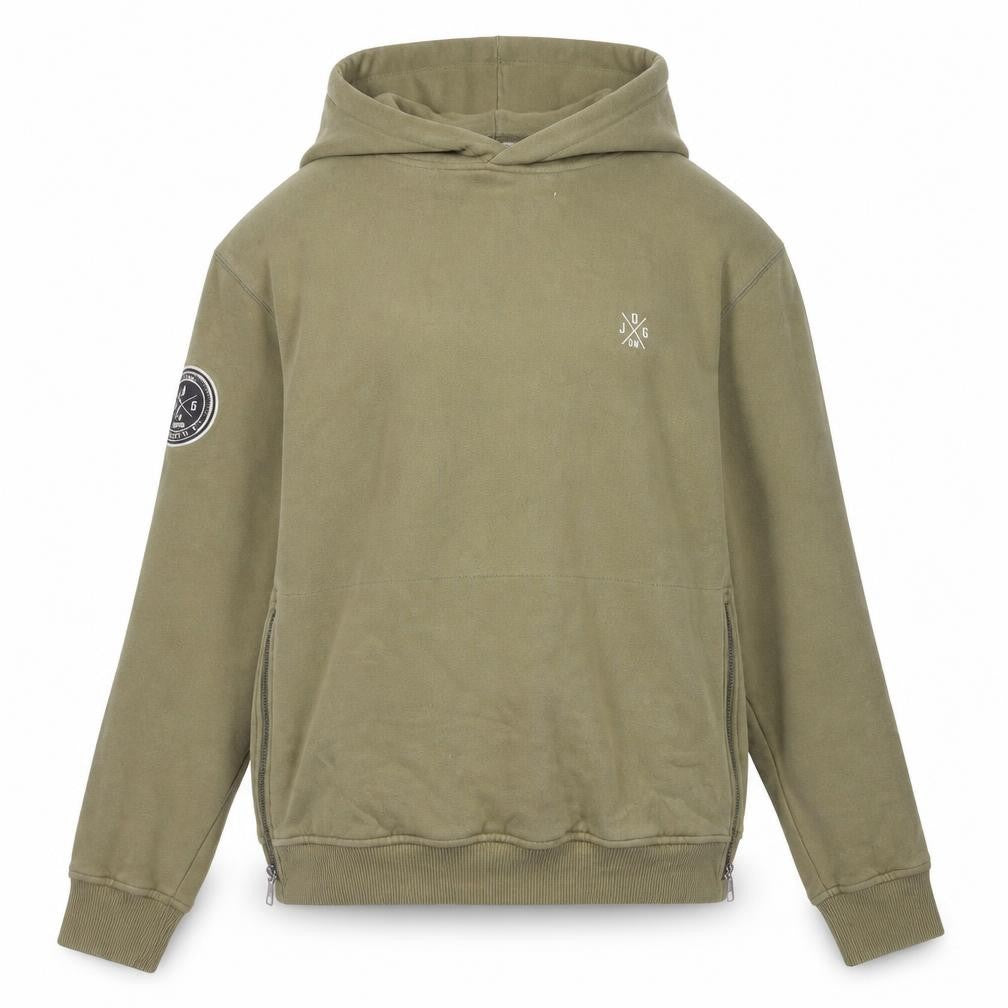 Jog On London Mens Green Pullover Hoodie L Regular Fit Cotton
