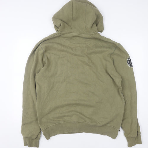 Jog On London Mens Green Pullover Hoodie L Regular Fit Cotton