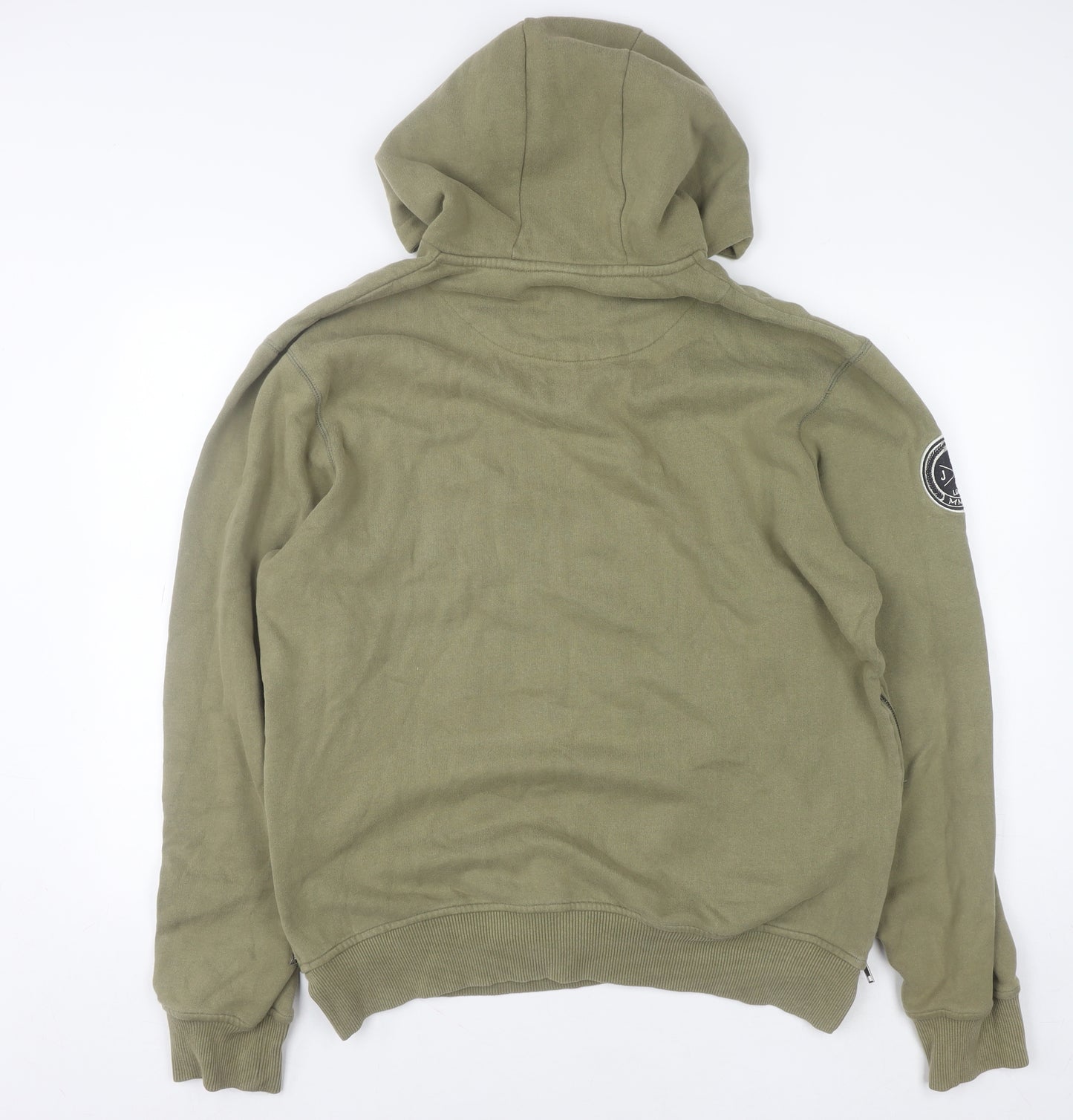 Jog On London Mens Green Pullover Hoodie L Regular Fit Cotton