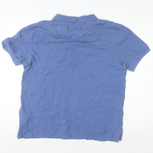 Lyle & Scott Men's Blue Cotton Polo Shirt Size L Regular Fit