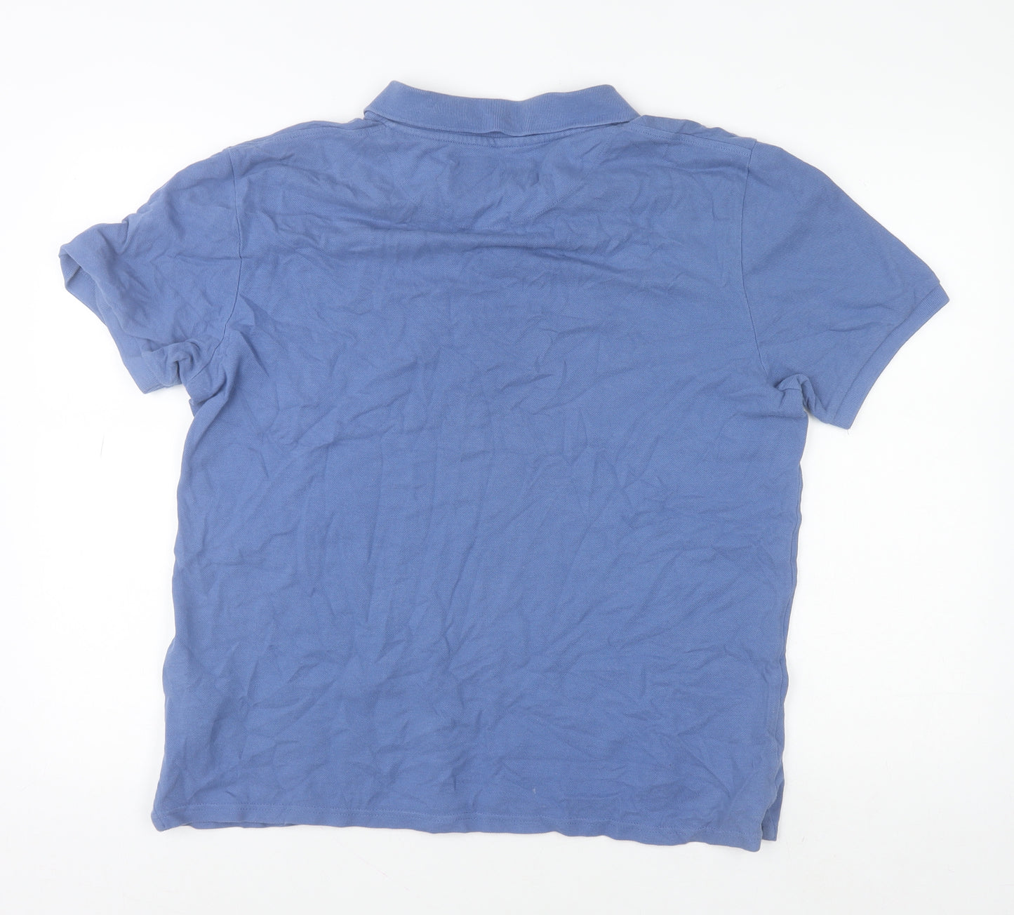Lyle & Scott Men's Blue Cotton Polo Shirt Size L Regular Fit