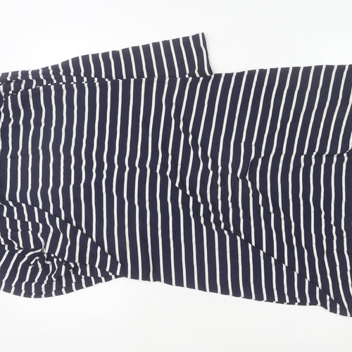 Hype Women’s Blue Striped Open Cardigan Size L Lightweight Jersey