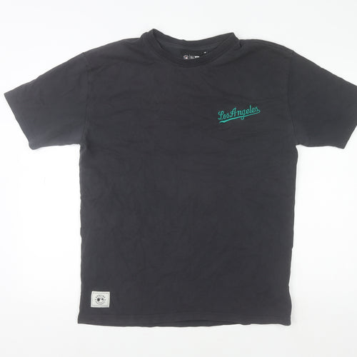 New Era Men's Black Los Angeles Graphic Cotton T-Shirt M