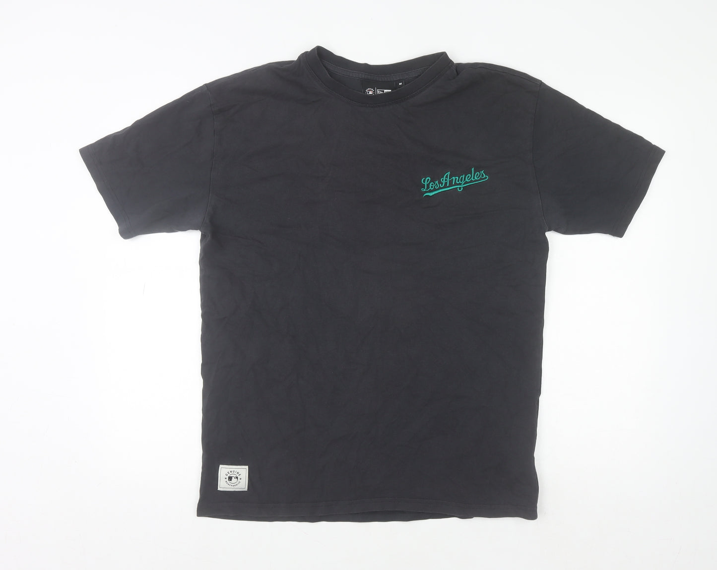 New Era Men's Black Los Angeles Graphic Cotton T-Shirt M