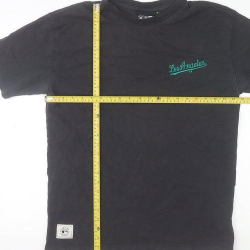 New Era Men's Black Los Angeles Graphic Cotton T-Shirt M